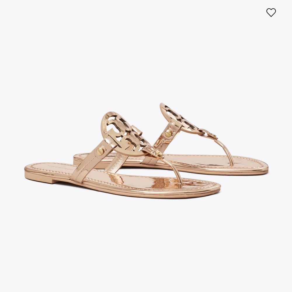 Tory Burch Rose Gold Miller Sandals